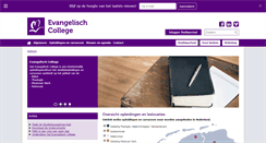 Desktop Screenshot of evangelisch-college.nl