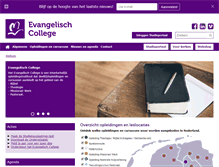 Tablet Screenshot of evangelisch-college.nl